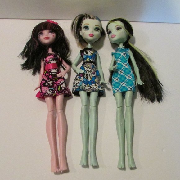 lot of 3 Monster High dolls Frankie Stein and Draculuara - Picture 2 of 7